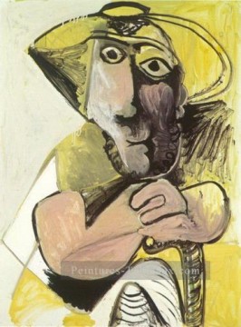  mme - Homme assis à la canne 1971 cubisme Pablo Picasso